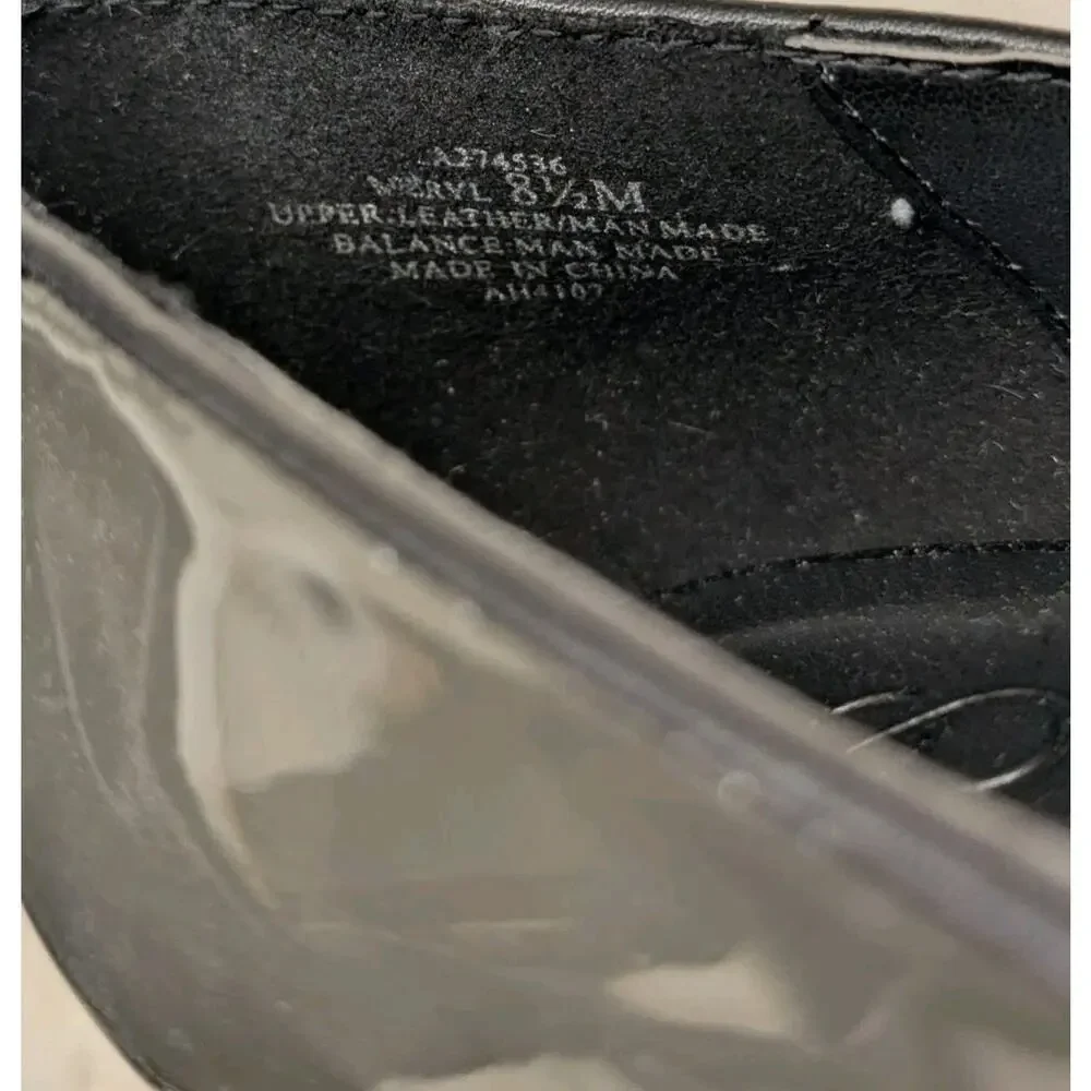 LOGO Meryl Leather Slip on Loafers Black/Pewter Patent 8.5 NEW Lori Goldstein